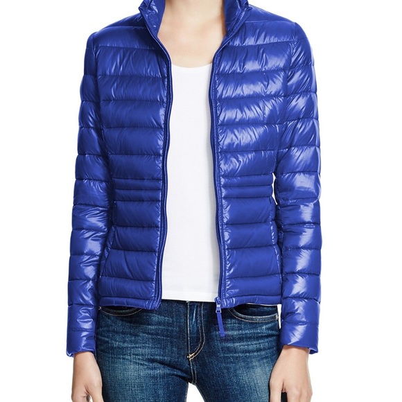 Blue Packable Puffer Coat 